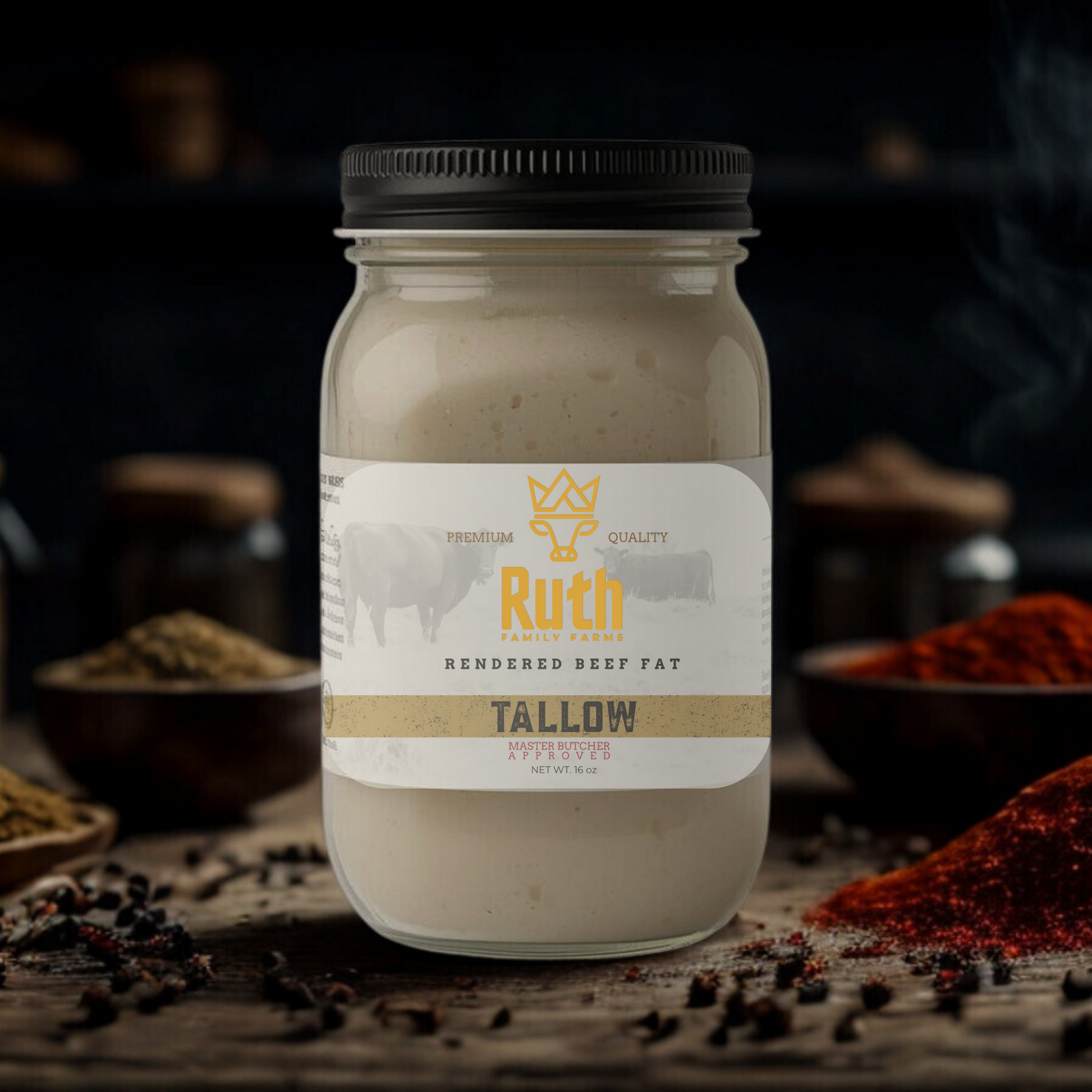 Beef Tallow from Small Family Farm. Small batch. Hand rendered. 