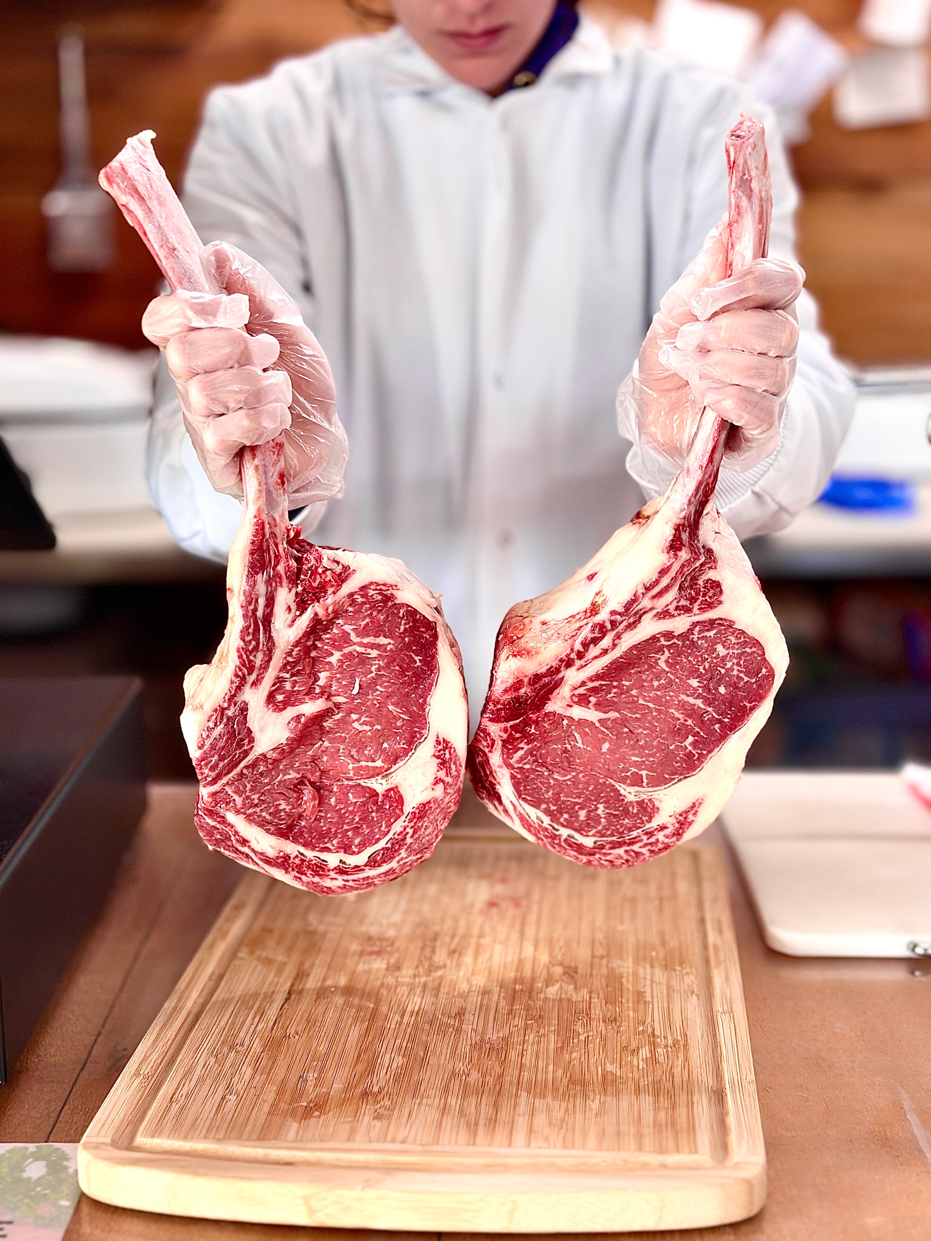 Prime Tomahawk Ribeye Gift Box – Two 32 oz Premium Angus Steaks - Ruth Family Farms