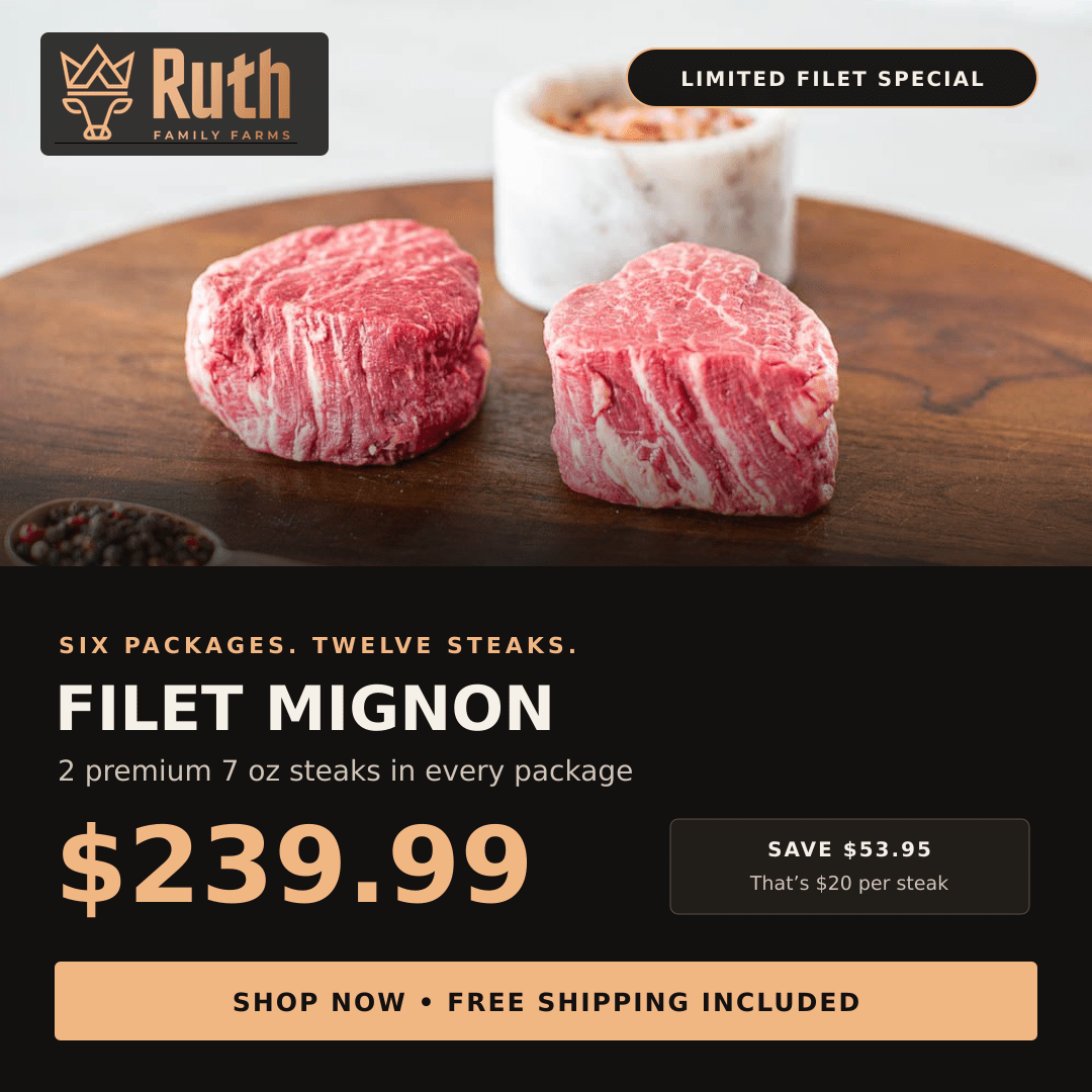 Filet Mignon Bundle | 12 Premium 7 oz Steaks - Ruth Family Farms